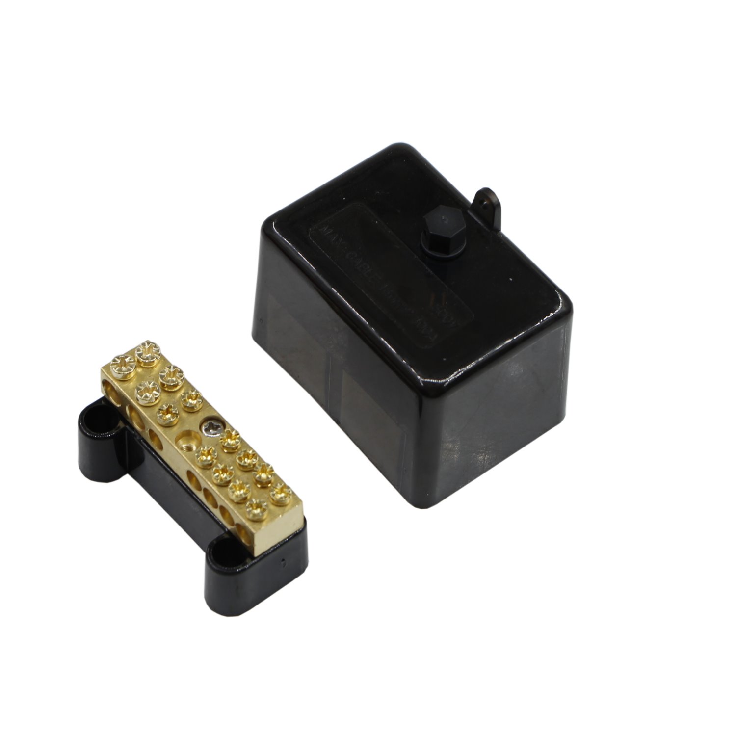 4Cabling 4C | Neutral Link 100A 500V 7 Hole - Black