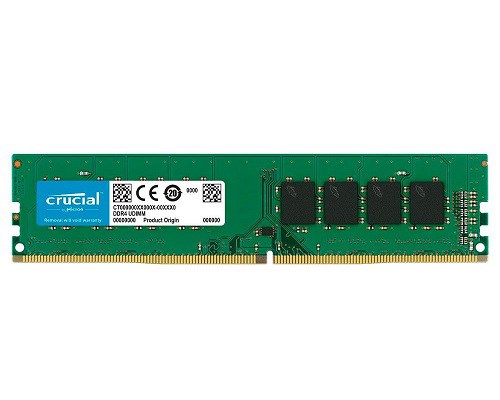 Micron Crucial 32GB DDR4 3200 MT/s (PC4-25600) CL19 DR X8 Unbuffered Dimm 288Pin [Ct32g4dfd832a]