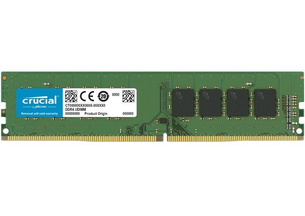 Micron Crucial 16GB DDR4 Desktop Memory, PC4-25600, 3200MHz, Unranked, Life WTY