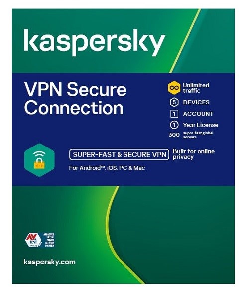 Kaspersky Kas Sof Vpn-5Dev-1Yr-Card