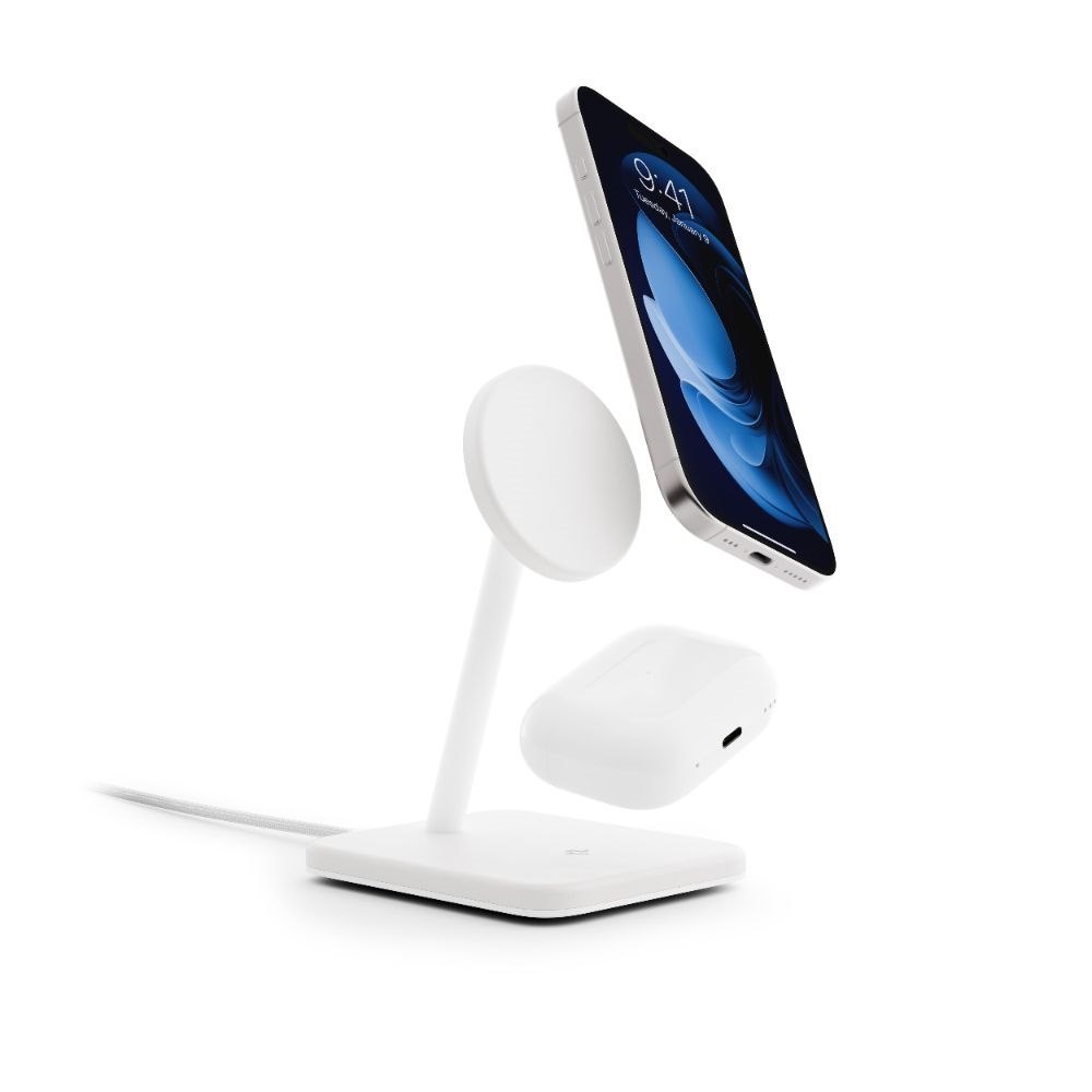 Twelve South HiRise 2 Deluxe 2-In-1 Qi2 Charger (White)