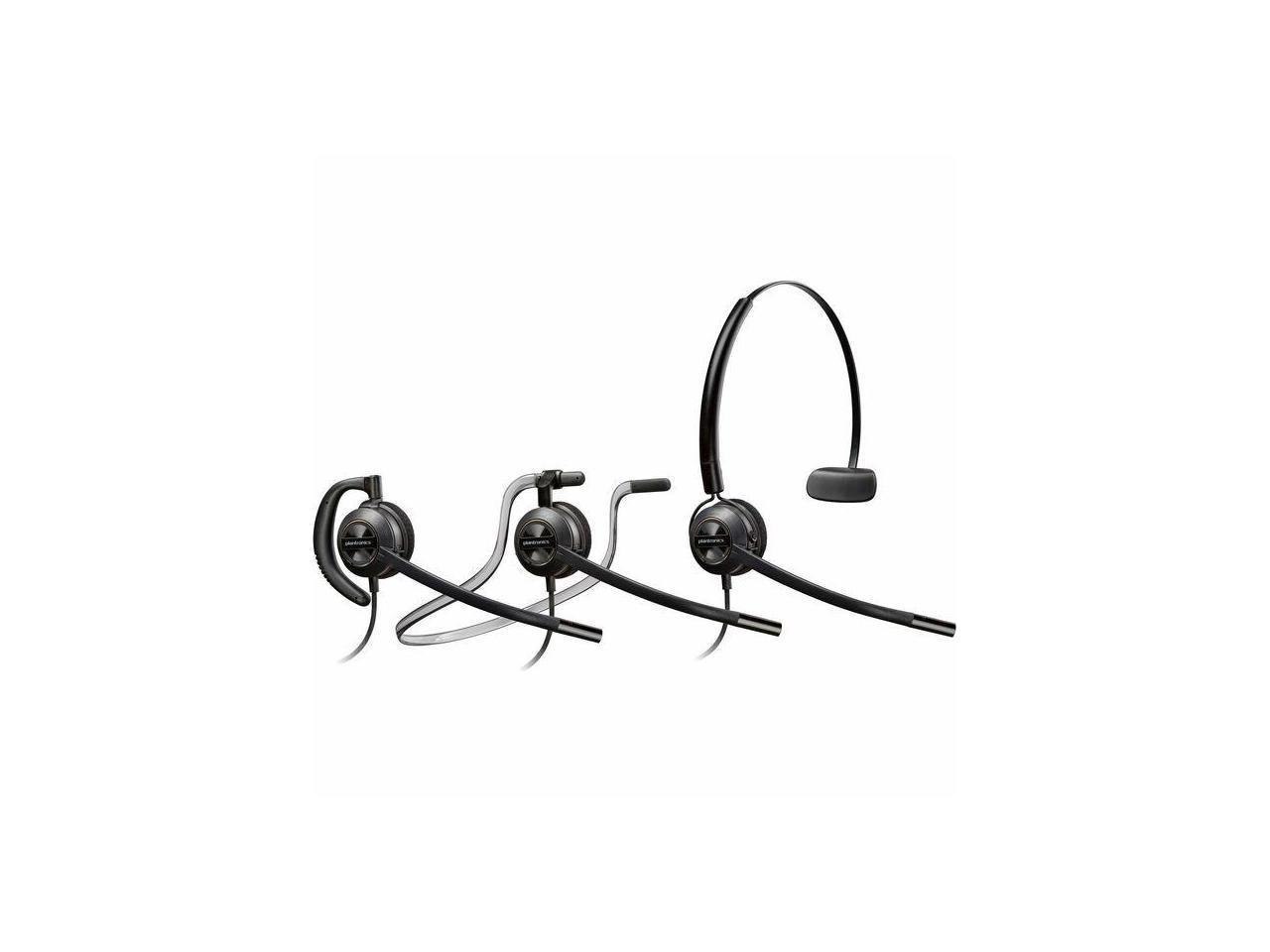 Poly - Mono - Mini-Phone (3.5MM) - Wired - 20 HZ - 16 kHz - On-Ear - Monaural - Ear-Cup - 2.92 FT Cable - Omni-Directional