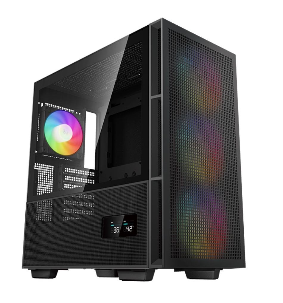 DeepCool CH560 Digital HighAirflow Mid-Tower Case, Mini-ITX/ Micro-ATX/ Atx/ E-Atx, Magnetic Hybrid Mesh,Tempered Glass, 3 Pre-Installed 140MM Argb Fa