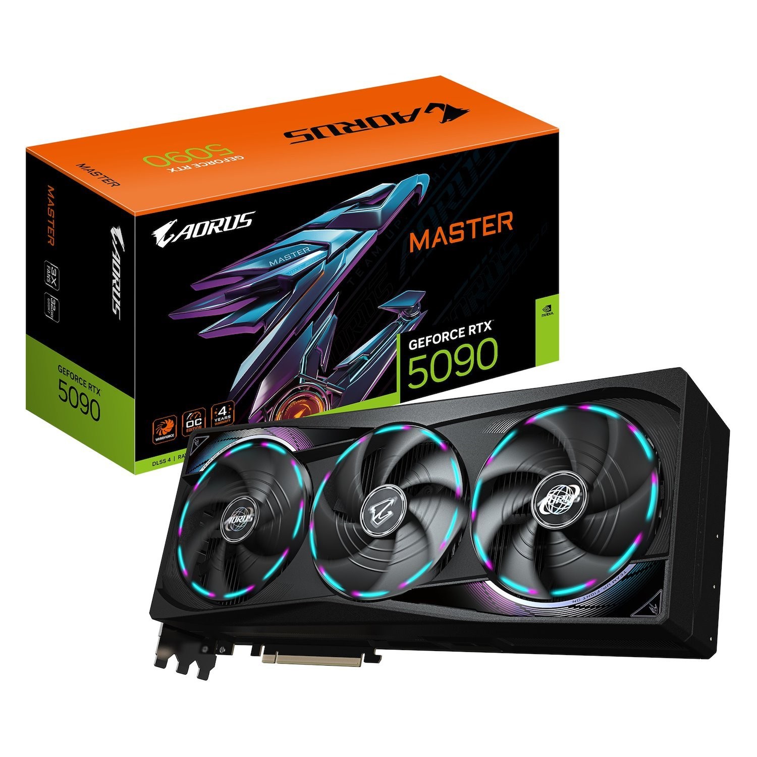 Gigabyte Aorus GeForce RTX 5090 Master 32GB GDDR7 512Bit Memory Interface; GDDR7 512Bit Memory Interface; 2655 MHz;7680x4320