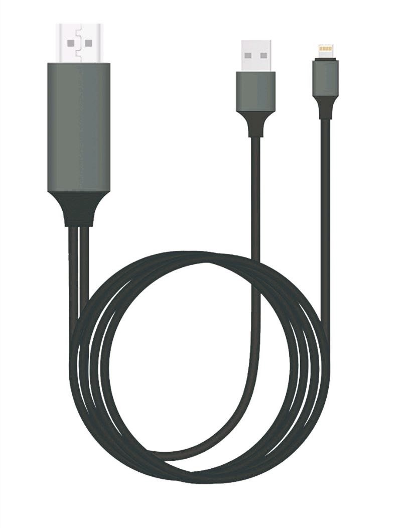 8Ware Hdmi To Lightning 2M Cable For iPhone & iPad Plug & Play Lightning Device To HD TV Or Monitor Retail Packaging