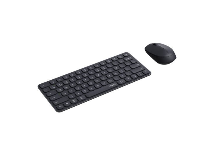 Rapoo X9010M Multi-Mode Aluminium Base, Wireless Ultra-Slim Combo Set, Up To 12 Months Battery, Bluetooth Or 2.4Ghz. Office Business Retail Grey