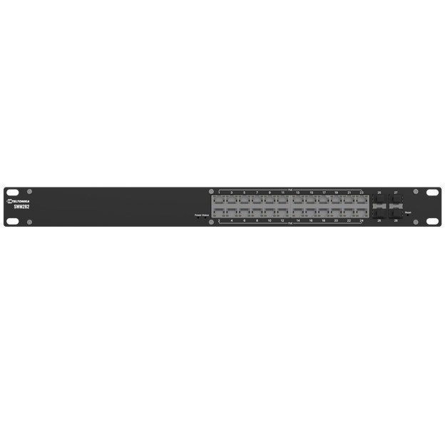 Teltonika SWM282 PoE+ Managed Switch, 24 PoE+ Ports With Up To 30W Per Port, 10/100/1000 MBPS, 4 SFP Ports, 2 Years Of Free RMS Management
