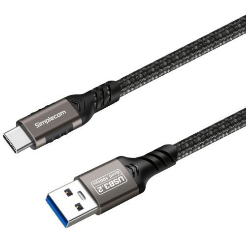 Simplecom Cau510 Usb-A To Usb-C Data And Charging Cable Usb 3.2 Gen2 10Gbps 1M