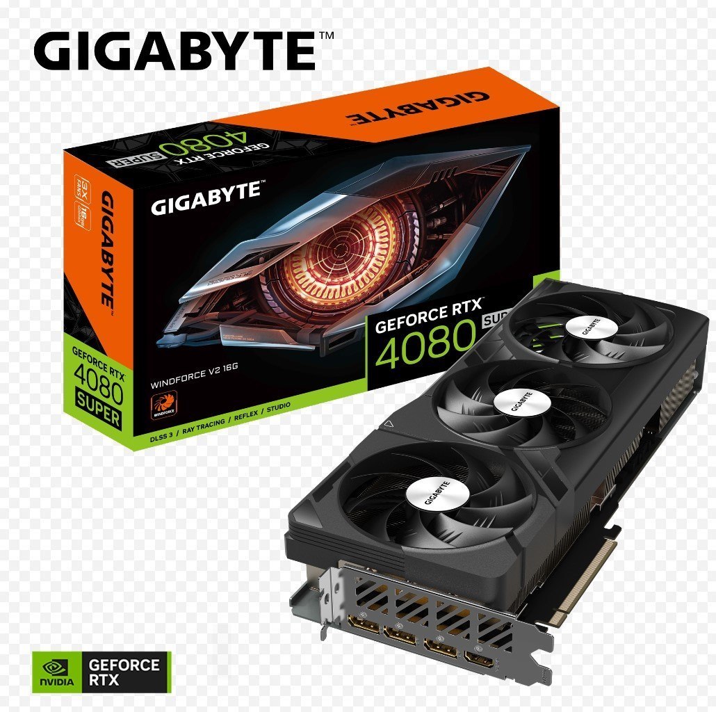 Gigabyte GeForce RTX™ 4080 Super Windforce V2 16G GDDR6X Video Card 2550 MHz PCIE4.0x16 DP1.4a *3 Hdmi 2.1 *1