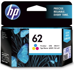HP 62 Original Inkjet Ink Cartridge - Tri-colour Pack