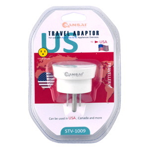 Sansai OutboundTravel Adapter - Nz/Au To Us Plug