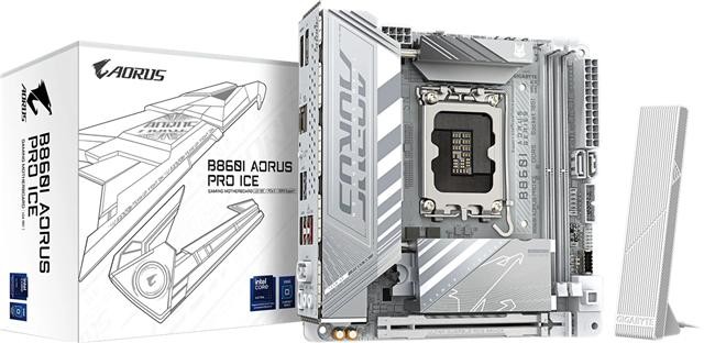 Gigabyte B860i Aorus Pro Ice Itx Motherboard For Intel Core Ulta Lga1851 - B860 Chipset - 2X M.2 2X DDR5 1X Internal Usb 2.0 Header 1X Internal Usb 3.2 Header 1X Internal Type C Header Wifi 7 + BT