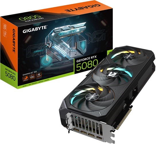 Gigabyte GeForce RTX 5080 Gaming Oc 16GB GDDR7 Graphics Card Pcie 5.0 - 3.5 Slot - 1X 16 Pin Power - Minimum 850W Psu