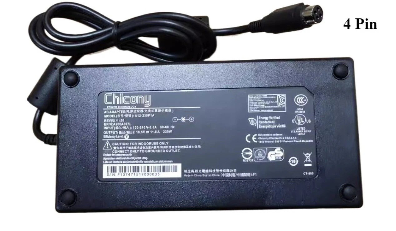 Leader Computer Ac Adapter 230W 19.5V 11.8A - 4Pin Round Connector