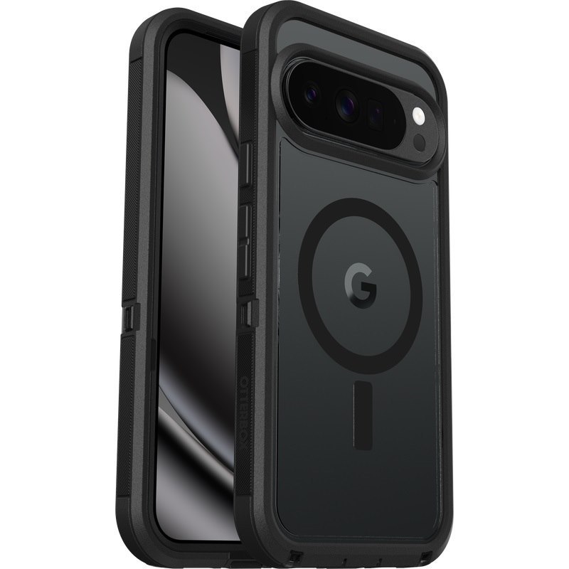 OtterBox Defender Pro XT Clear Magnets Google Pixel 10 Pro XL Dark Side Case - Black (77-98266), Drop+ 7X Military Standard, 7 Years Warranty
