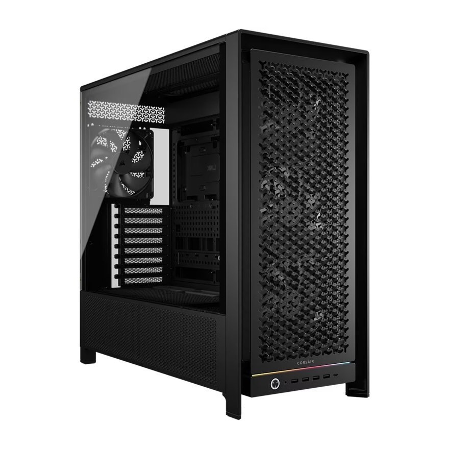 Corsair Frame 5000D RS High-Airflow Mid-Tower PC Case - Black, Atx, 450MM Gpu, 175MM Cpu Cooler, 360MM Rad, 4X RS140, 1X Usb-C 3.2 Gen2