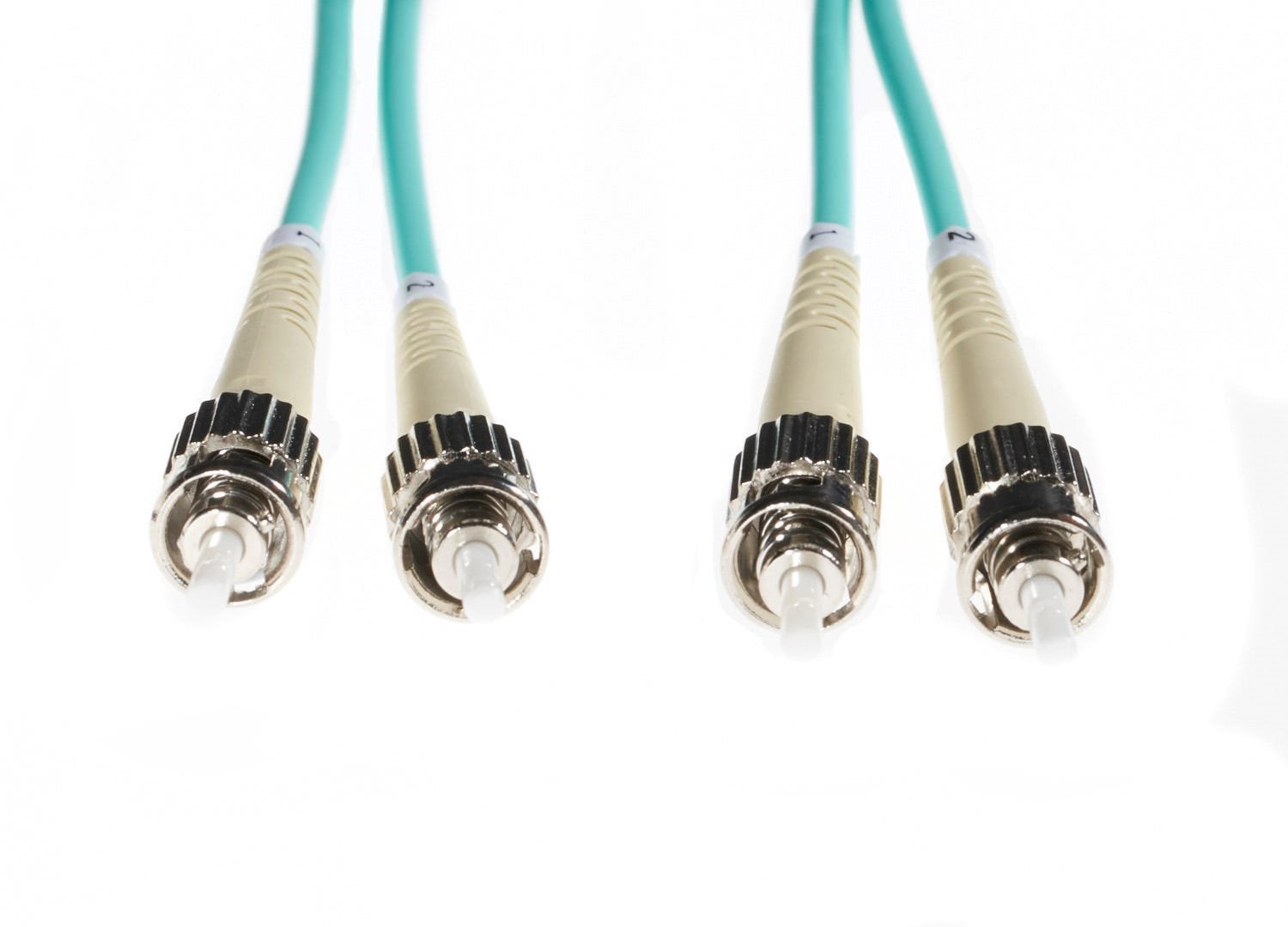 4Cabling 2M ST-ST Om4 Multimode Fibre Optic Cable: Aqua