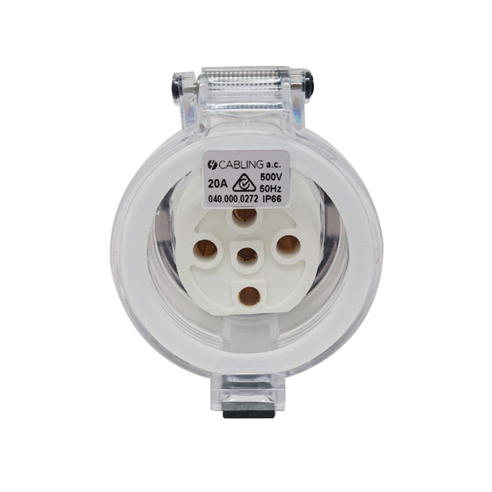 4Cabling 4C | Industrial Extension Socket 500V 5Pin 20Amp