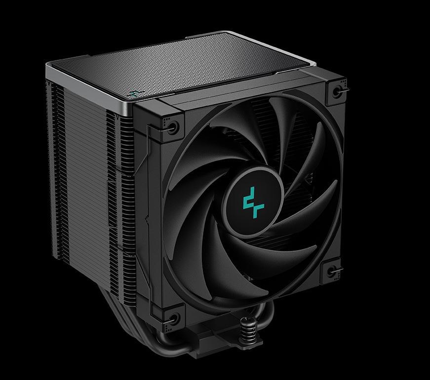 DeepCool Ak500 Zero Dark High-Performance Cpu Cooler, 5 Copper Heat Pipes, Single-Tower Heatsink, 120MM FDB PWM Fan, 240W Lga1700/Am5 Support