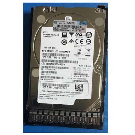 HPE 1.80 TB Hard Drive - 2.5" Internal - SAS (12Gb/s SAS)