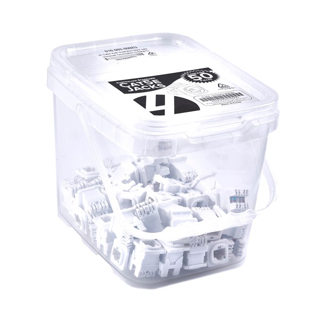 4Cabling Australian Style Cat 5E RJ45 Jack : Tub QTY 50