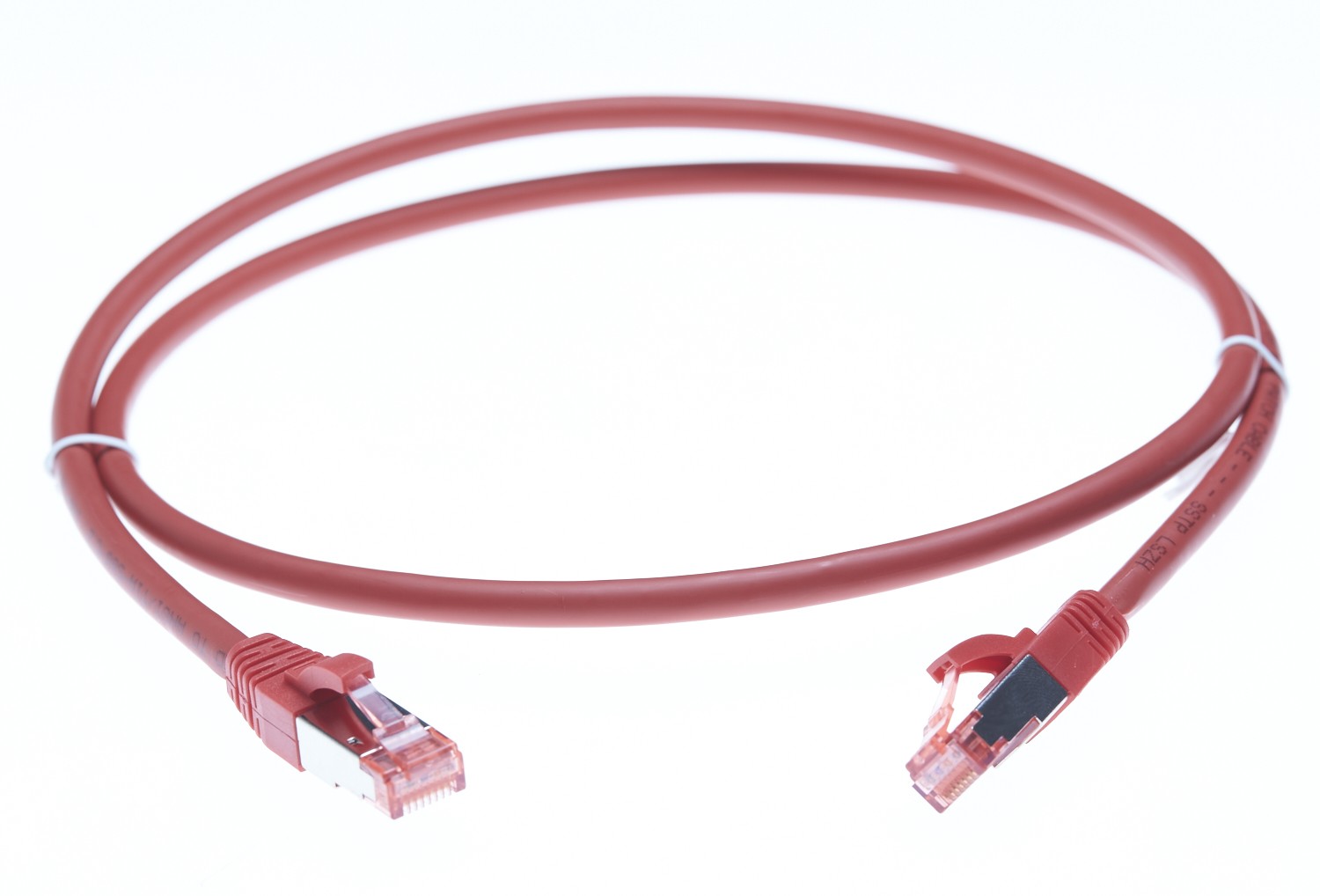 0.25m CAT6A S/FTP LSZH Ethernet Network Cable | Red