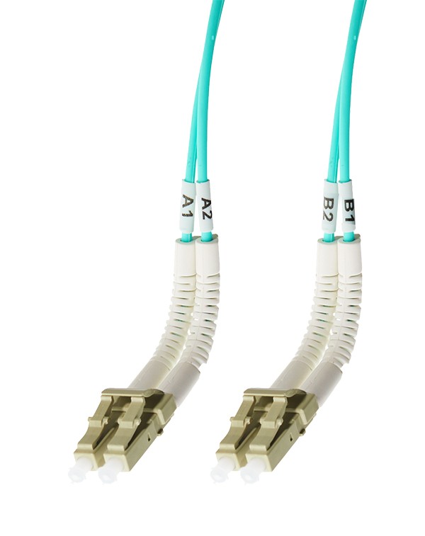 5m LC Flexi Boot - LC Flexi Boot OM4 Multimode Fibre Optic Duplex Patch Lead