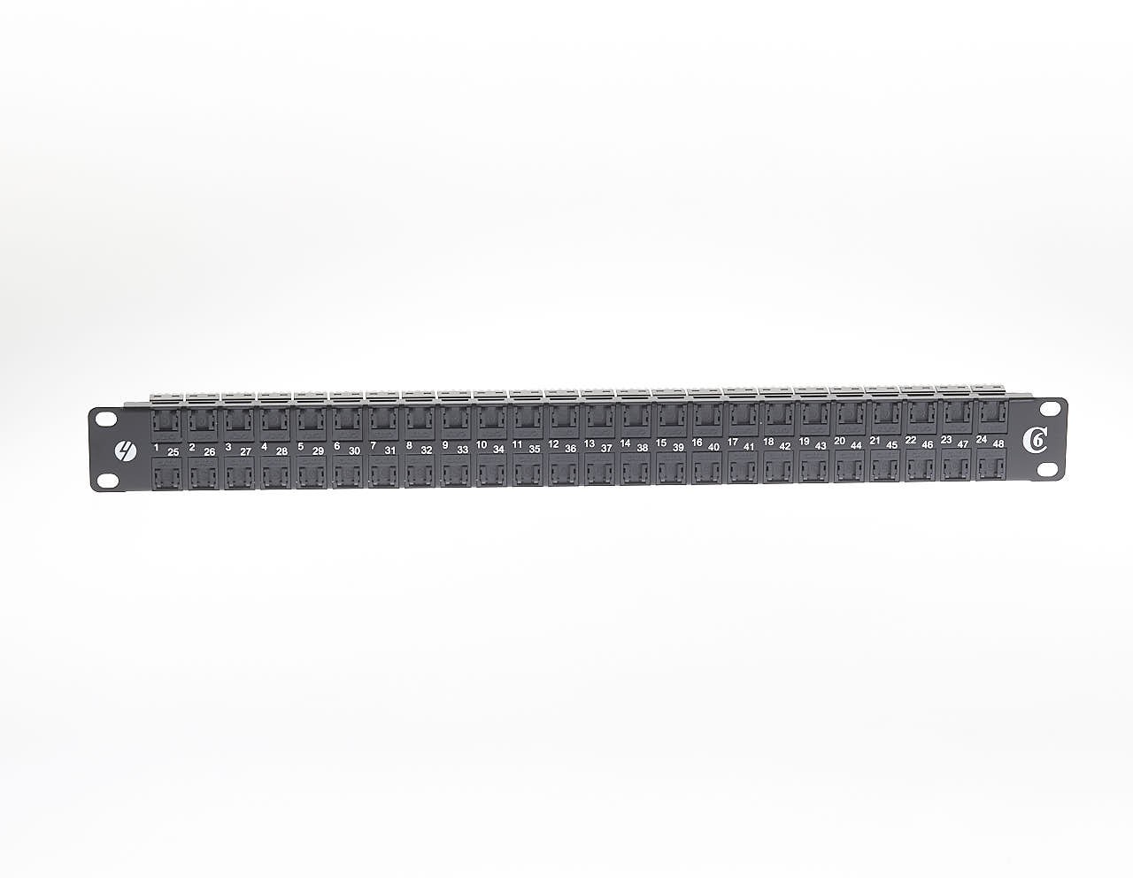 4Cabling 1RU 48 Port CAT6 Universal Termination Patch Panel