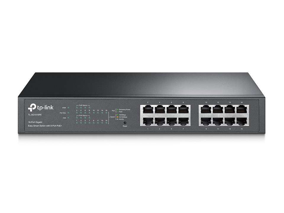 TP-Link TL-SG1016PE 16-Port Gigabit Desktop/Rackmount Switch