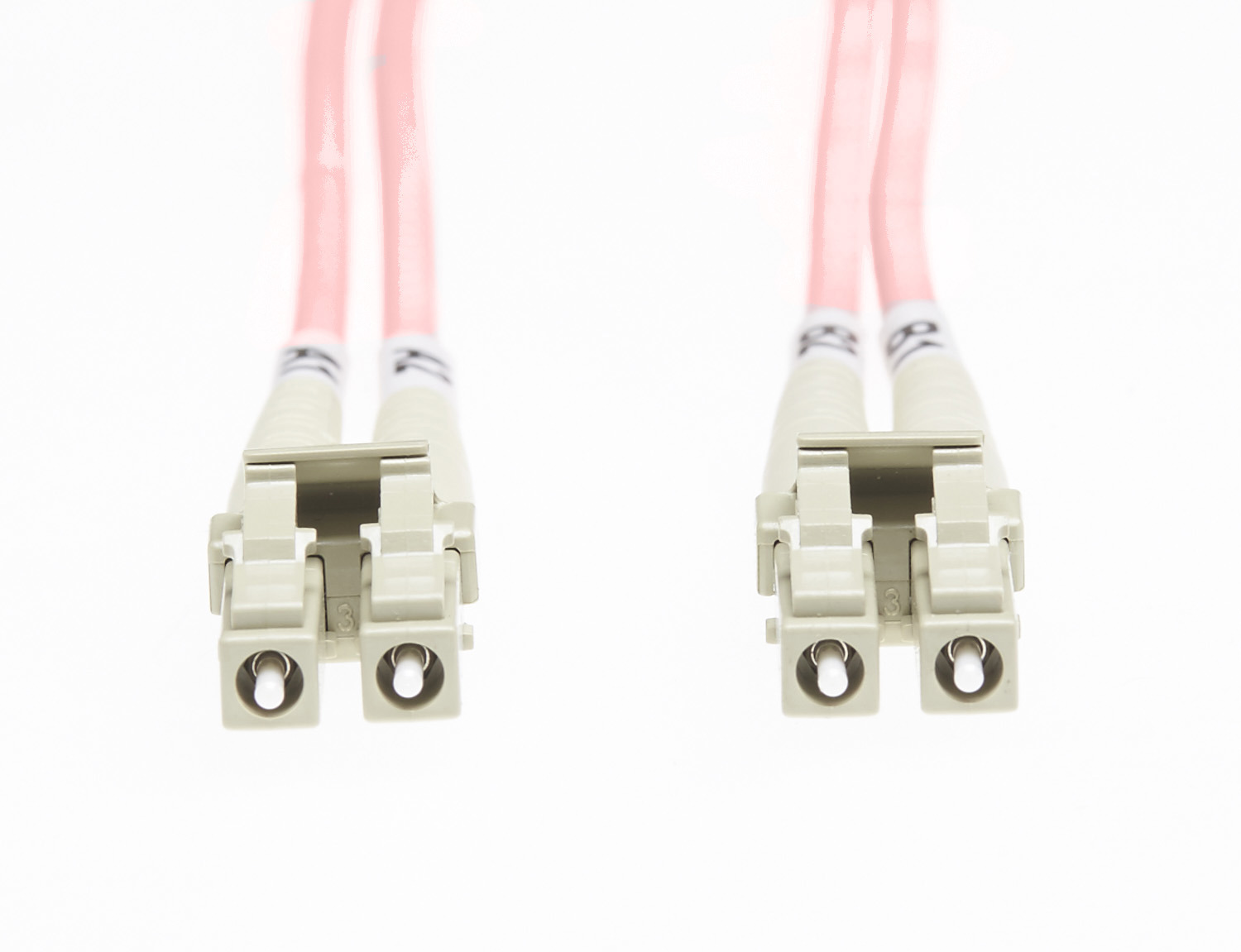 4Cabling 5M LC-LC Om4 Multimode Fibre Optic Cable: Salmon Pink