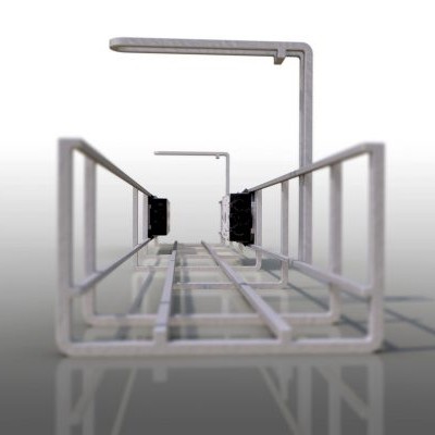 OE Elsafe Prodigy 1250 mm Single Tier Cable Management Basket White