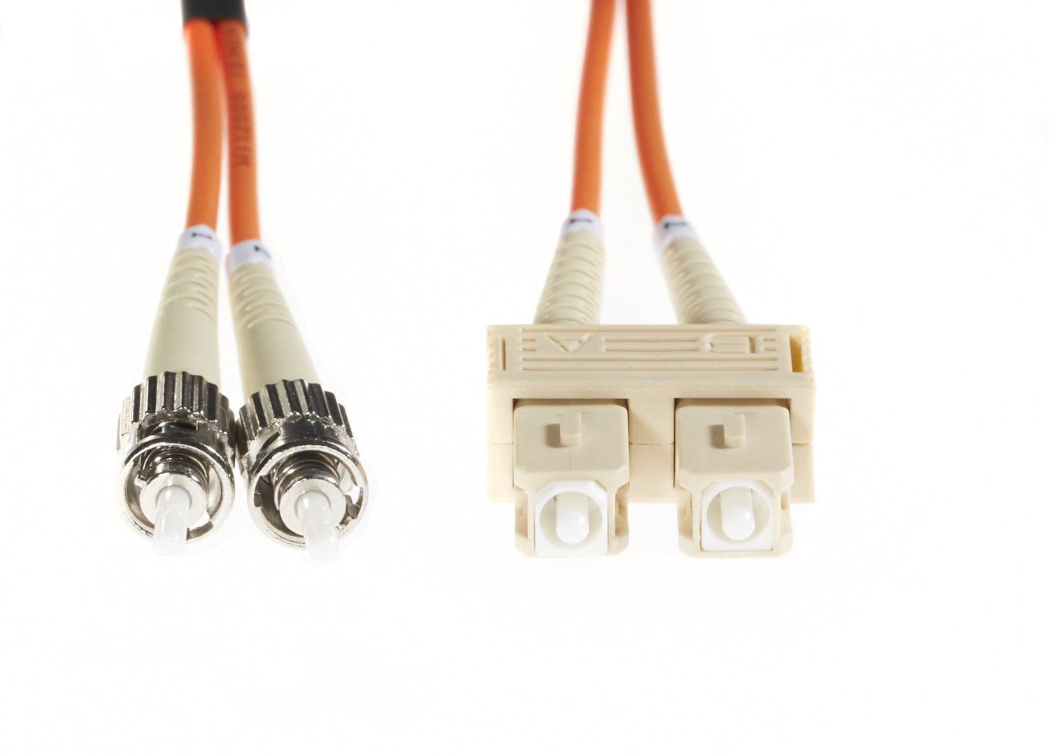 15m SC-ST OM1 Multimode Fibre Optic Cable | Orange