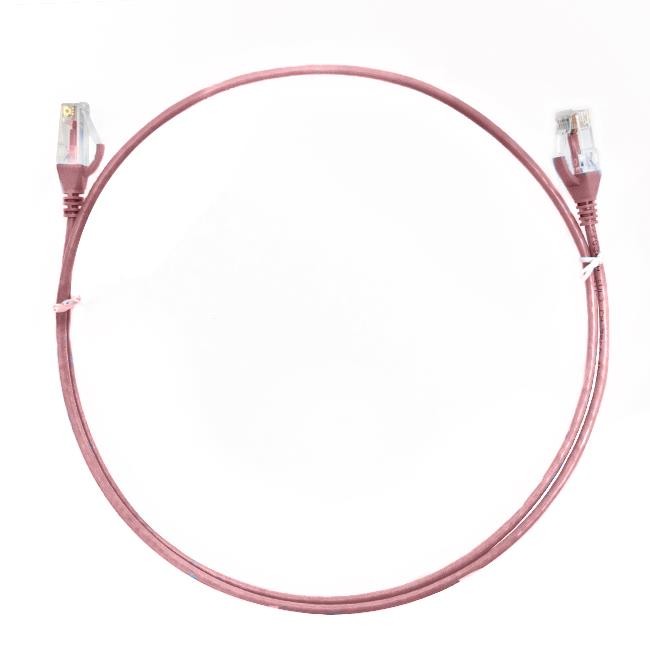 0.15m CAT6 Ultra Thin LSZH Ethernet Network Cable | Pink