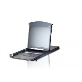 ATEN 19" DUAL RAIL 8 PORT LCD KVM OVER IP