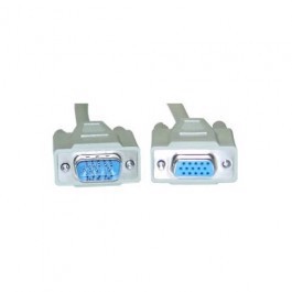 8Ware VGA Extension Cable 3m - 15 pins Male to 15 pins Female for Monitor PC Molded Type Grey