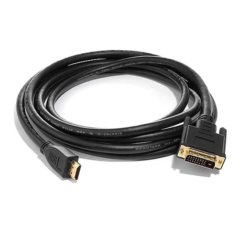 8ware HDMI to DVI-D Adapter Converter Cable 2m - Retail Pack Male to Male 30AWG Gold Plated PVC Jacket for PS4 PS3 Xbox Monitor PC Computer Projector
