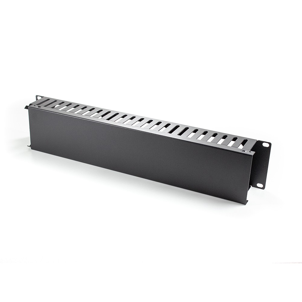Serveredge 2Ru Horizontal 24 Slots Cable Management Rail - Metal Body Metal Fingers & Metal Cover & Rear Entry Holes