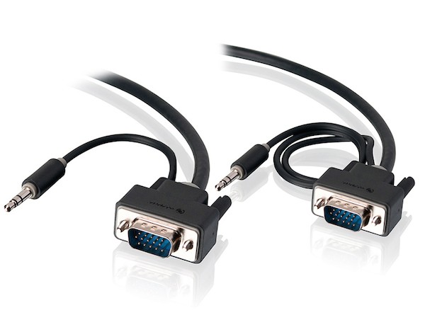 Alogic 15M Pro Series Slim Flexible Vga Cable With 80CM & 30CM 3.5MM Stereo Audio Cable - Male To Male