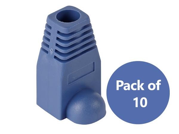 4Cabling RJ45 Cable Boots - 10 Pack-Blue