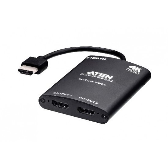 Aten Video Splitter 2 Port HDMI True 4K Compact Splitter, USB powered, auto-downscaling feature,