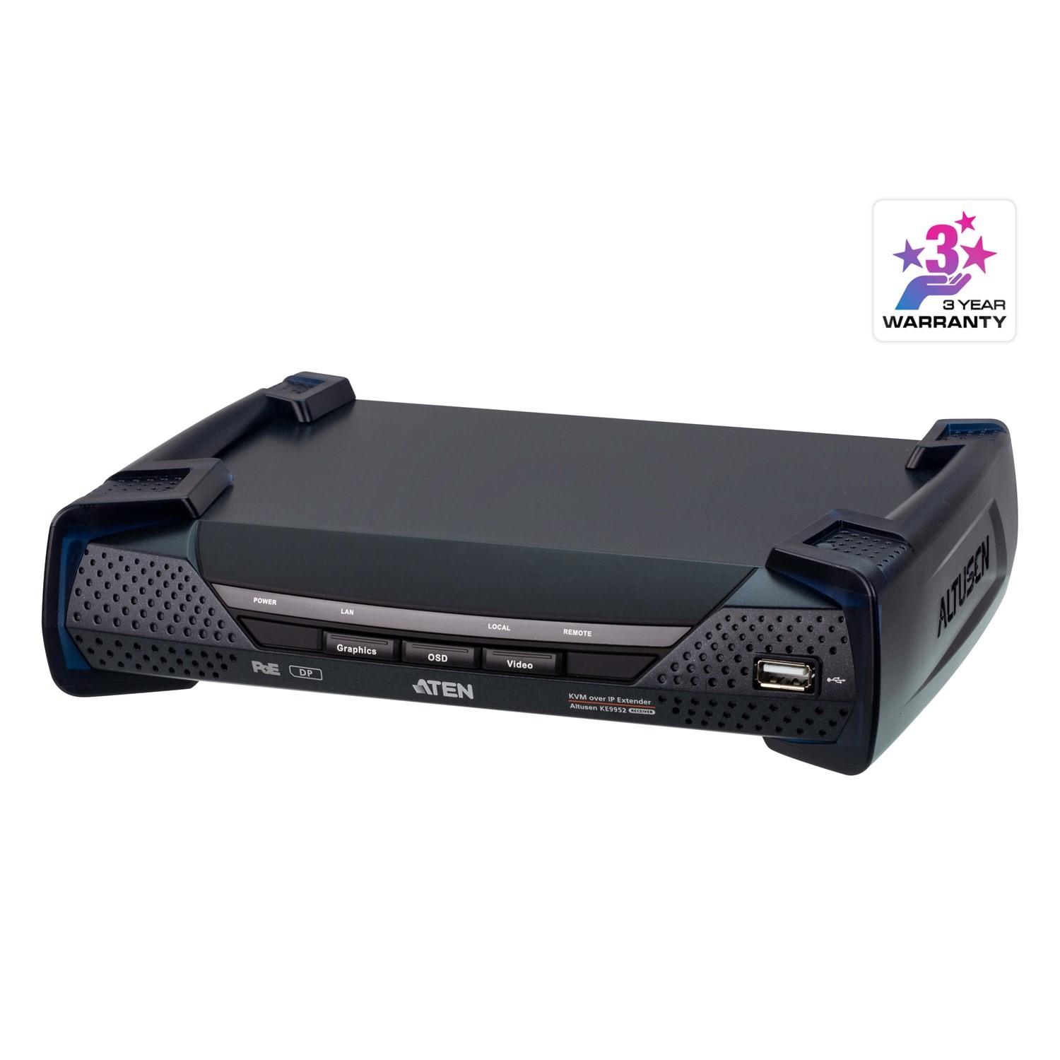 ATEN KE9952R-AX 4K DP SINGLE DISPLAY KVM OVER IP RECEIVER WITH POE 2YR