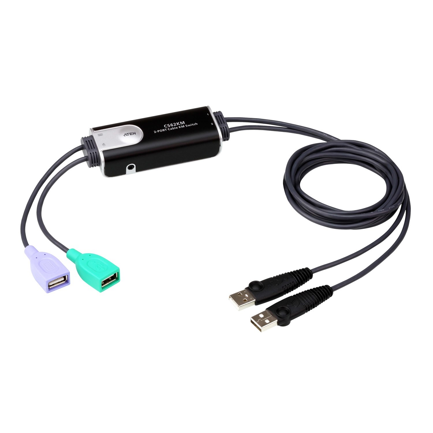 ATEN 2 PORT USB BOUNDLESS CABLE KM SWITCH