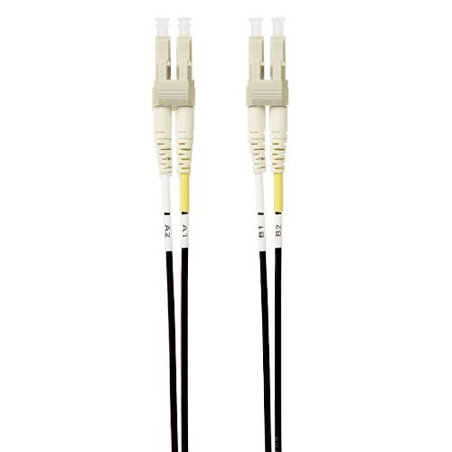 10m LC-LC OM4 Multimode Fibre Optic Patch Cable: Black
