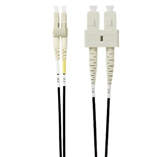 0.5m LC-SC OM4 Multimode Fibre Optic Patch Cable | Black