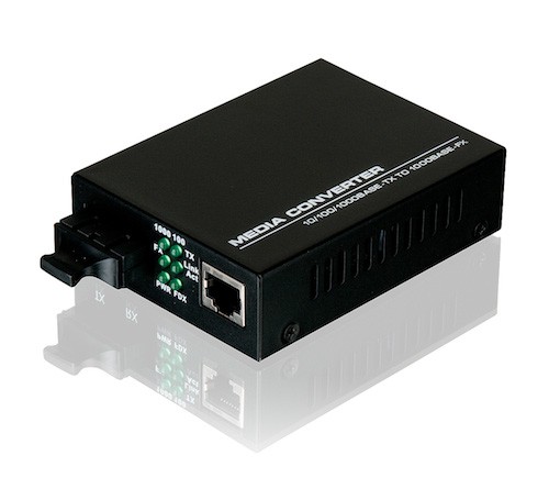 Serveredge 10/100/1000Base-TX to 1000Base-FX Singlemode SC Fibre Media Converter (40Km)