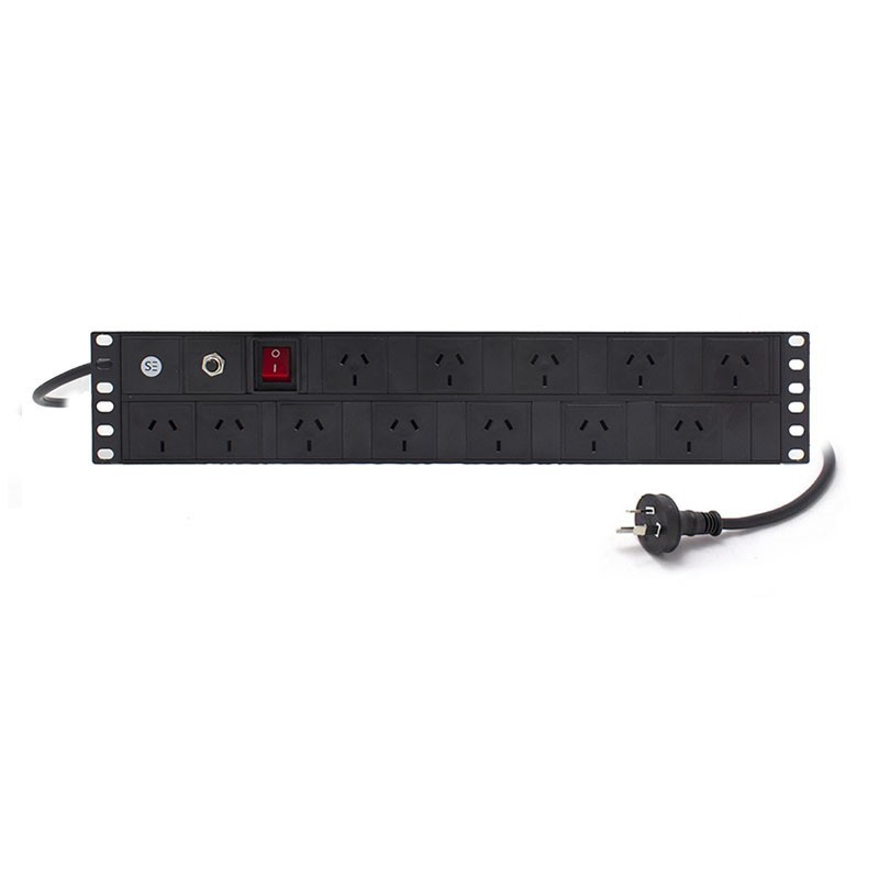 Serveredge 2RU Basic 12 Port PDU (12) 3 Pin AUS GPO Output (1) 3 Pin Captive Plug Input10A 240V