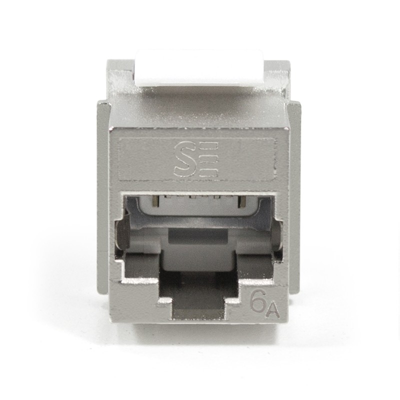 Serveredge Universal Cat6A STP RJ45 Modular Keystone Jack - QUICK TOOL Compatible - Pack of 10