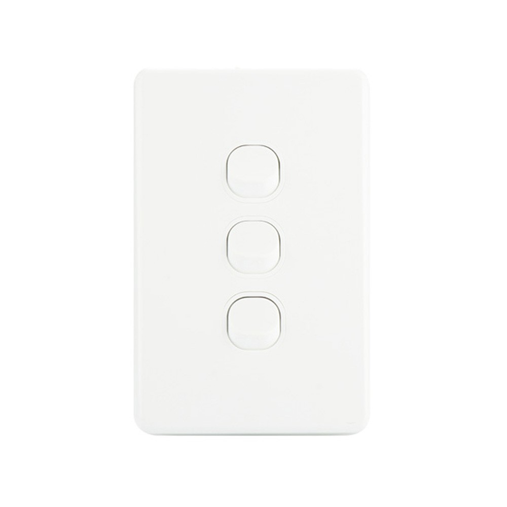4C | Classic 3 Gang Switch 250V 16AX | Vertical