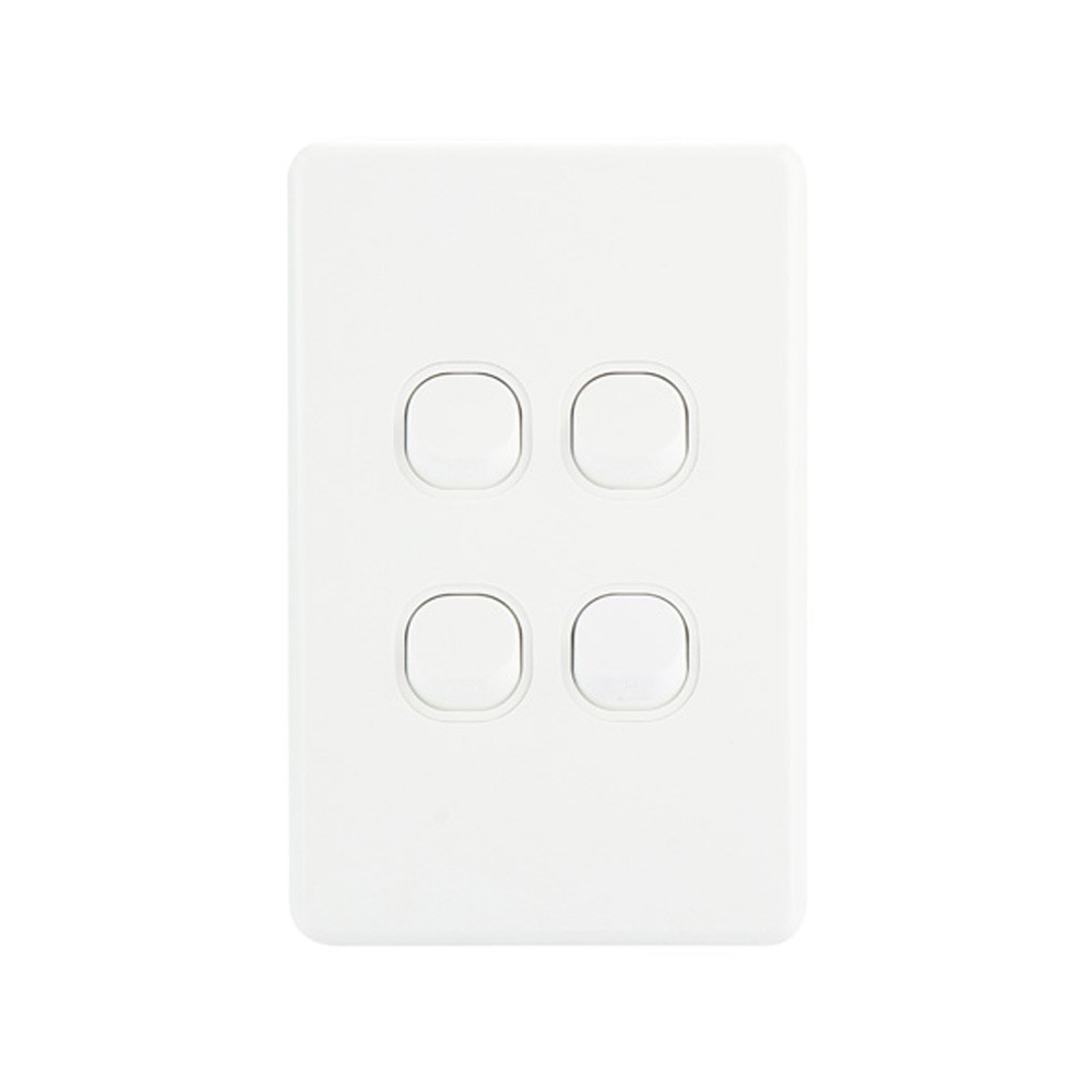 4C | Classic 4 Gang Switch 250V 16AX | Vertical