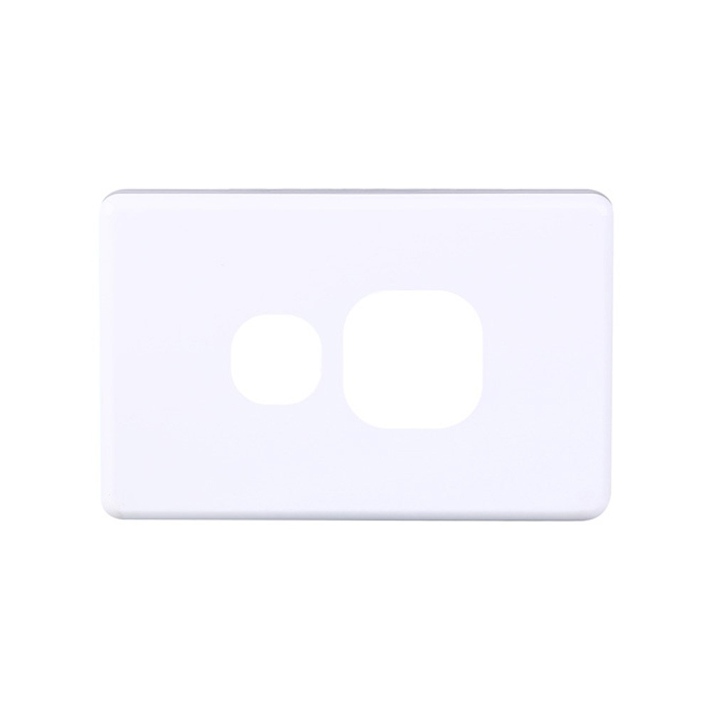 4C | Classic Single Power Point Cover Plate - White